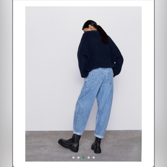 Zara  Women’s Light Blue slouchy Jeans size us 0 - Picture 7 of 7